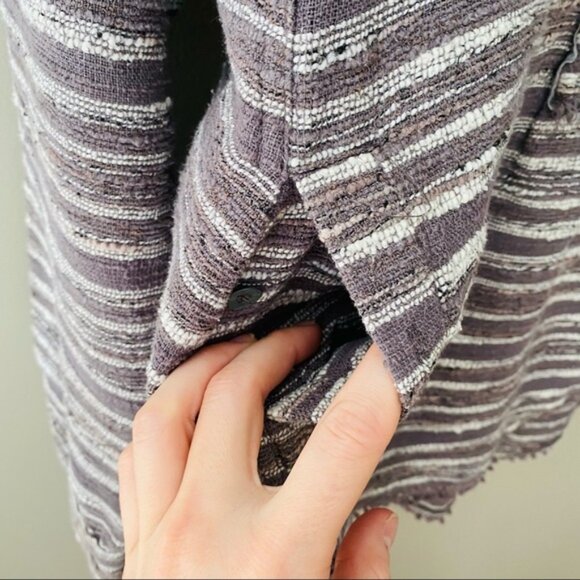 Free People Pullover Long Sleeve Top Gray/Purple Sz Small - Picture 10 of 11